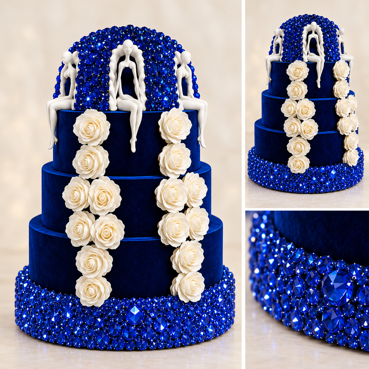Celestial Grace blue crystal centerpiece