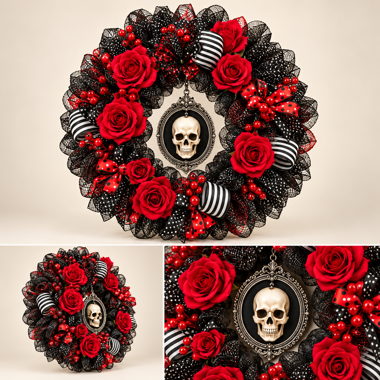 Hauntingly Elegant Halloween wreath