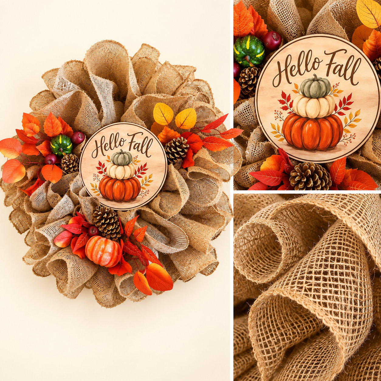 Hello Fall seasonal wreath